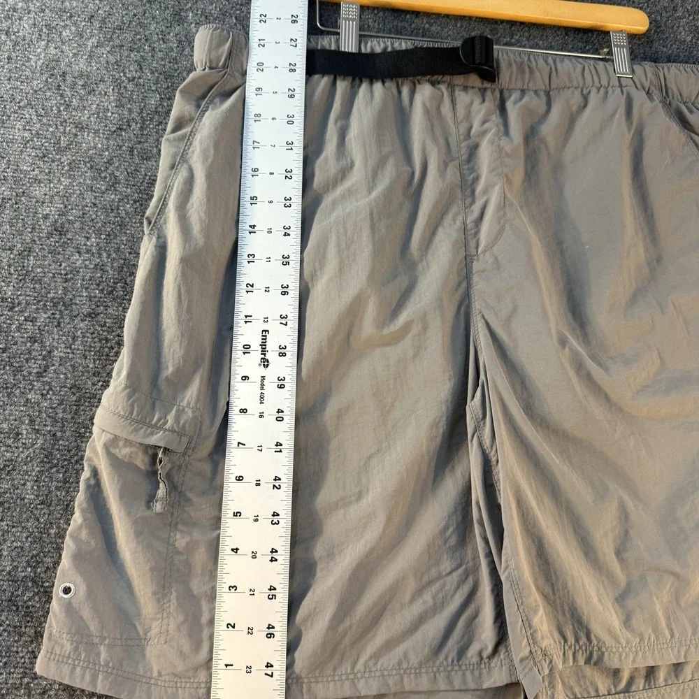 The North Face Cargo Shorts Mens XXL Gray Nylon Hiking Fishing‎ Belted